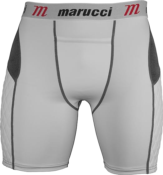 Marucci White Padded Slider Shorts