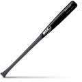 A two-tone maple wood baseball bat with a black barrel and dark gray handle, featuring MaxBat branding and 243HD Pro Model markings, lying diagonally on a white background with a shadow underneath.