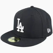 Los Angeles Dodgers 59Fifty Fitted Black Hat